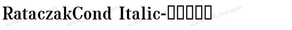RataczakCond Italic字体转换